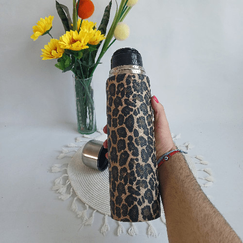 Termo bala de acero Animal Print (PU)