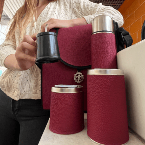 Set Matero Felipe línea clásica con Mate Delia + Bombilla+Termo bala